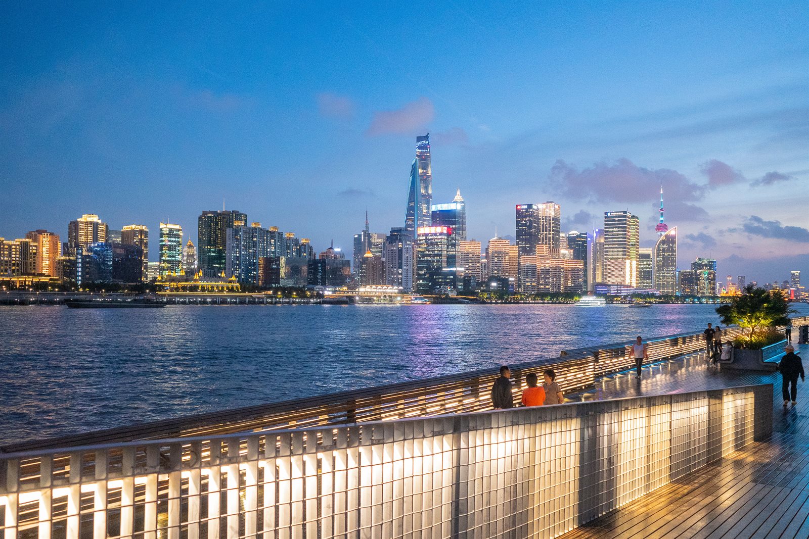 Shanghai skyline at night
