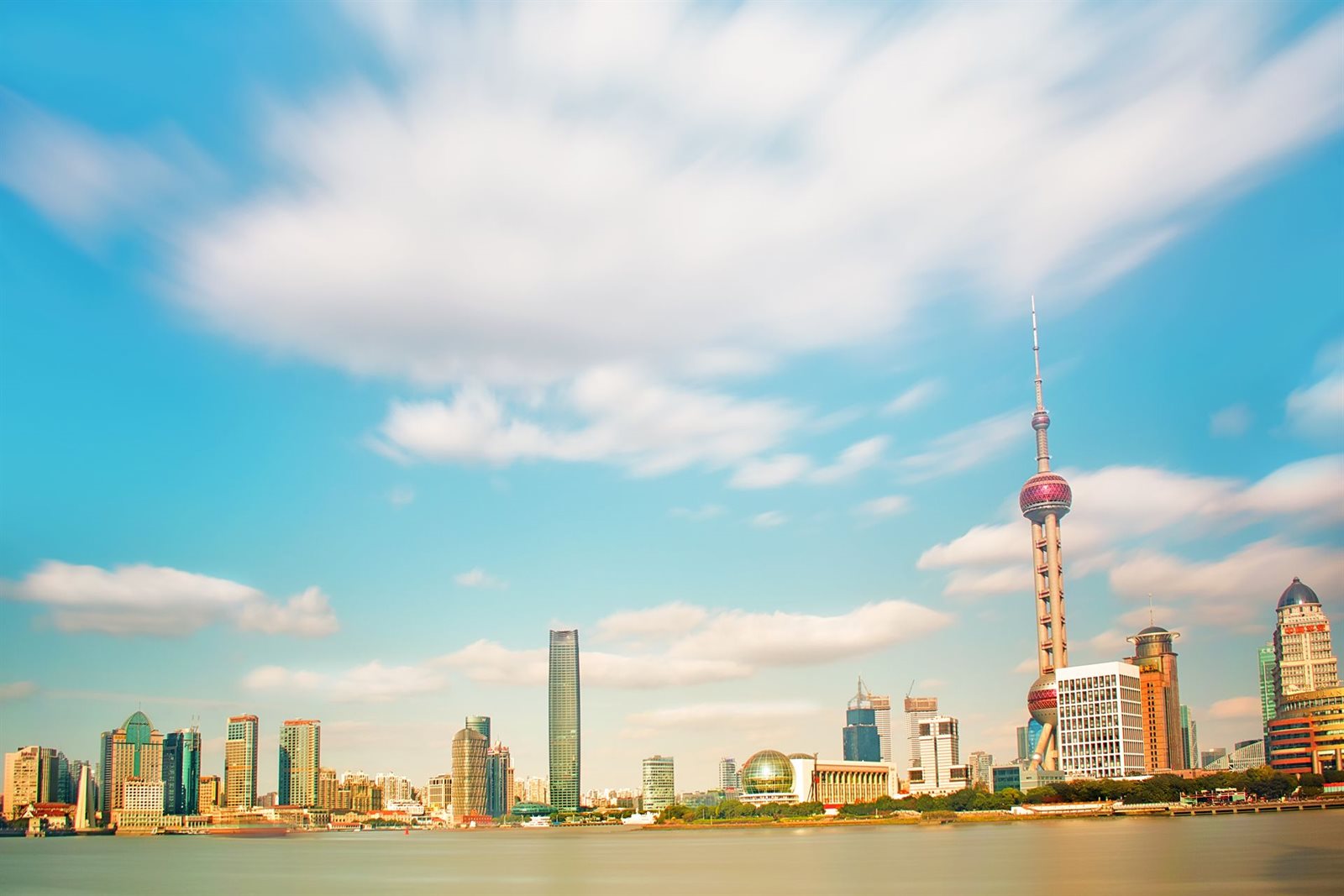 Shanghai skyline at night